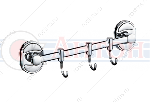 А5023 Держатель для полотенец 3 крючка