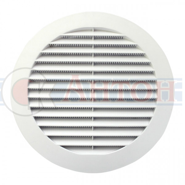 Решетка вент. вытяж. Ø150 с пласт. сеткой с фланцем 15РКС