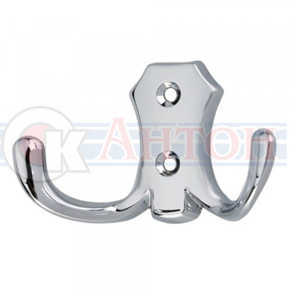 Крючок мебельный двухрожковый 04.43.02 №8 хром