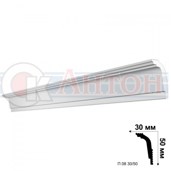 Плинтус потол  Де-Багет П 08  30/50 (110) 2,0м.