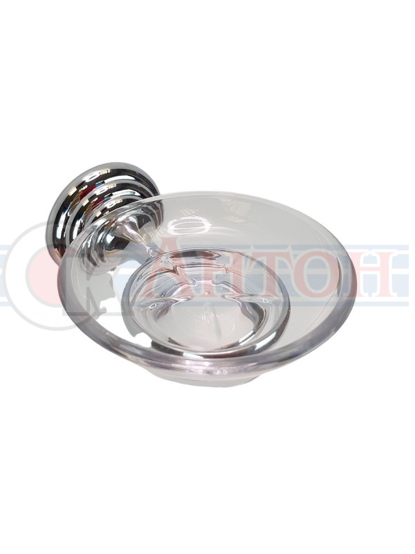 Мыльница стекло хром S20CHZ09