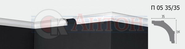 Плинтус потол  Де-Багет П 05 35/35 (100) 2,0м.