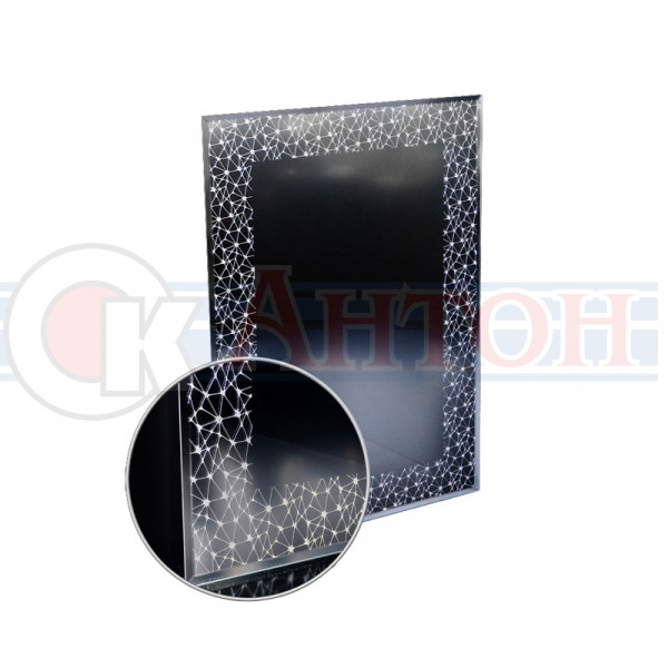 Зеркало СОЗВЕЗДИЕ 52*735см рисунок КОСМОС, фацет 10см верт/гор крепление