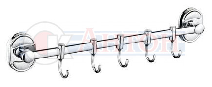А5025 Держатель для полотенец 5 крючков.