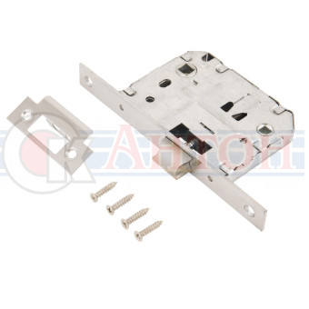 Защелка дверная АЛЛЮР АРТ L7050S CP хром планка18мм без ручек с фиксатором 