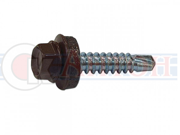 Шуруп кровельный Д 4,8*29 (55шт) коричневый банка 0,4л САВиК