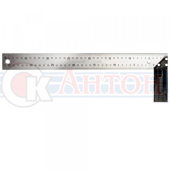 Угольник столярный 400мм Профи с гравировкой БИБЕР