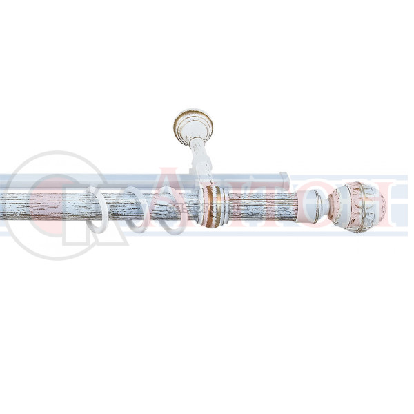 Карниз Валанс+У-шина 1,6м белое золото/патина