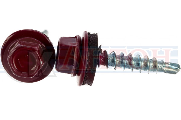 Шуруп кровельный Д 4,8*29 (50шт) винно-красный