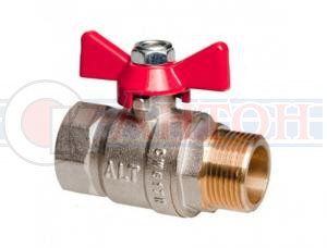 Кран шаровый бабочка 3/4" вн./нар. VT