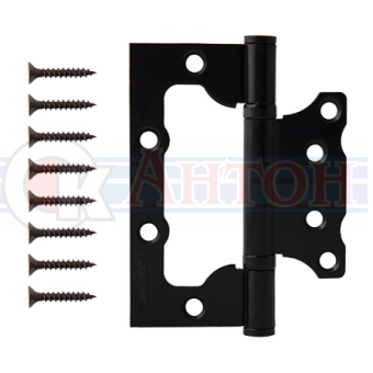 Петля накладная Apecs 100*75*2.5-B2-Steel-BLM универсальная черная