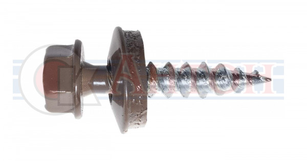 Шуруп кровельный Д 4,8*35 (55) коричневый банка САВиК