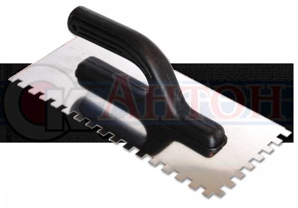 Гладилка нерж. 270*130мм, зуб 6*6мм БИБЕР