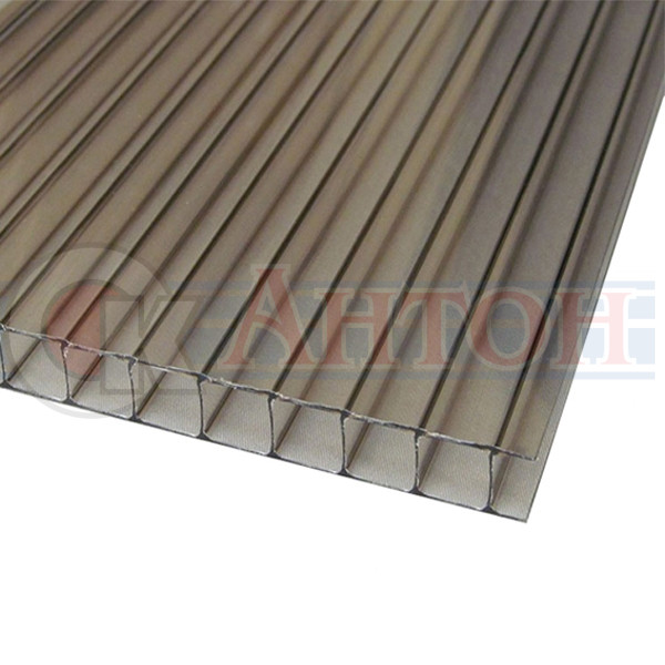 Поликарбонат SOTALUX сотовый  8мм 2,1м*12м бронза серая 