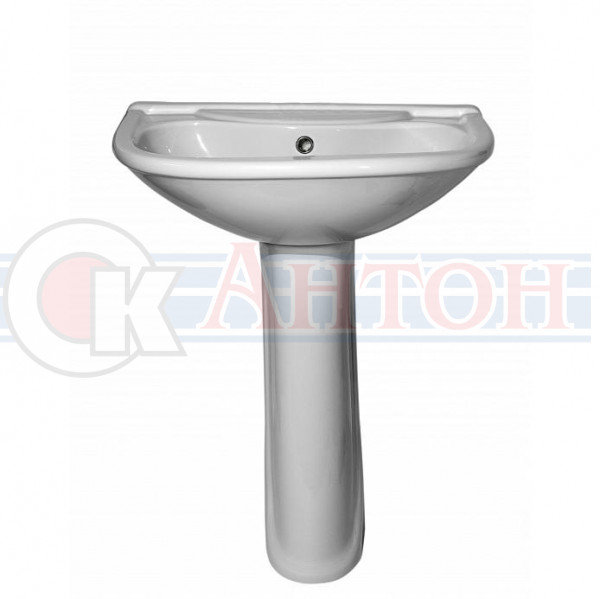 Тюльпан Престиж 55,5 белый с отв.в компл.с кольцом, сифоном и фитингом