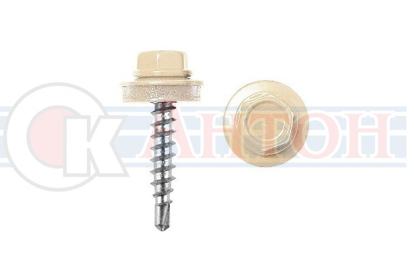 Шуруп кровельный Д 4,8*29 (50шт) слон. кость