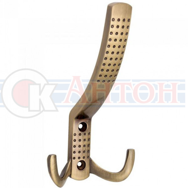 Крючок мебельный трехрожковый №01 ант. бронза
