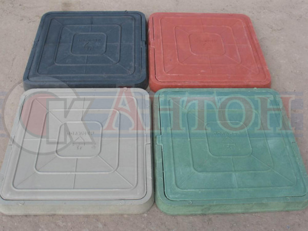 Люк канал. п/композит 3т 650х650 квадратный( крышка d=58см)               