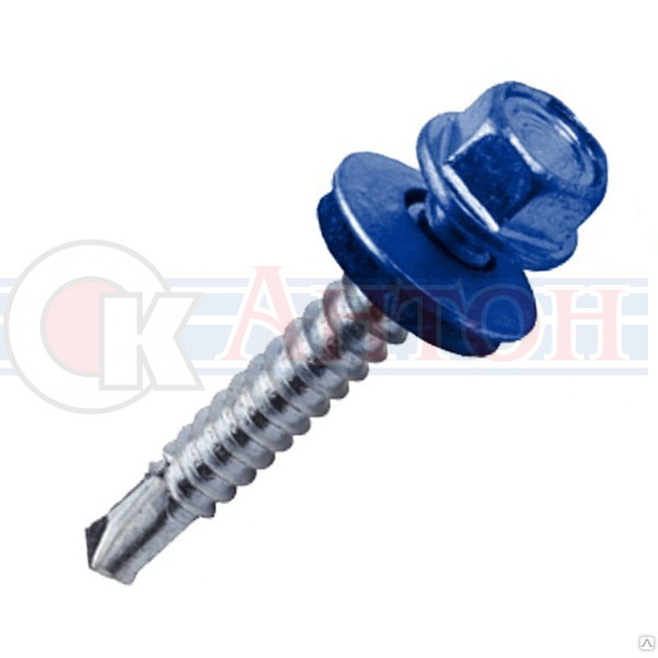 Шуруп кровельный Д 4,8*35 (50шт) синий