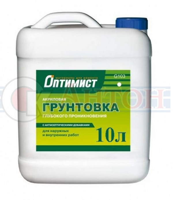 ОПТИМИСТ грунтовка 5л глуб.проникнов. зеленая