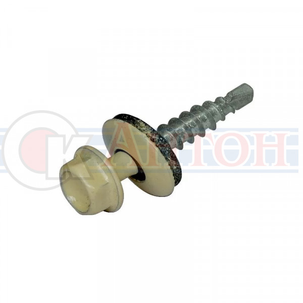 Шуруп кровельный Д 4,8*35 (50шт) слон. кость