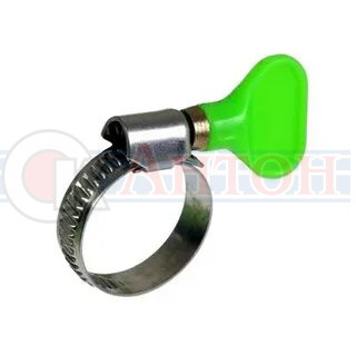 Хомут с флажком усилен.нерж. 20-32