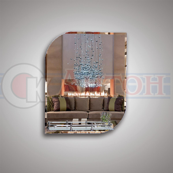 46814в Зеркало 66*53,5см с фацетом + полка 40см с пласт. бортиком