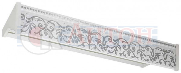 Карниз СМ3 Оливия 200см Хром с фигурными боковинами