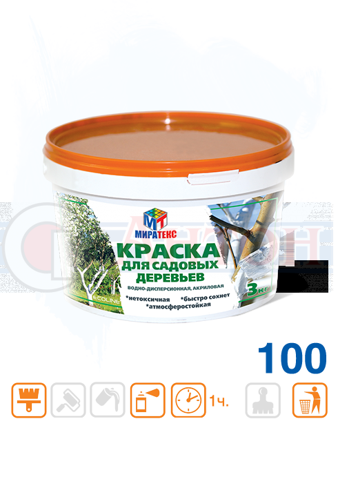 Миратекс Краска для садовых деревьев 3 кг