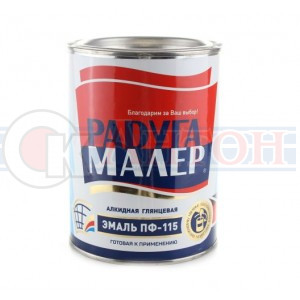 РАДУГА эмаль ПФ-115 0,9кг желтая.