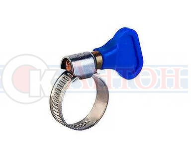 Хомут с флажком усилен. нерж.10-16