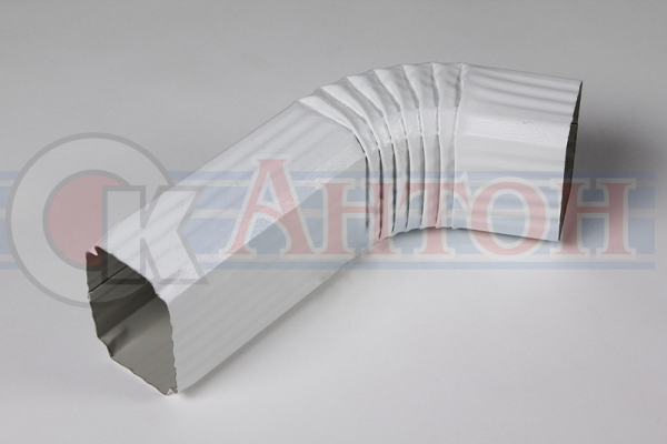 Колено трубы 76*102 (ПЭ-9003) белый