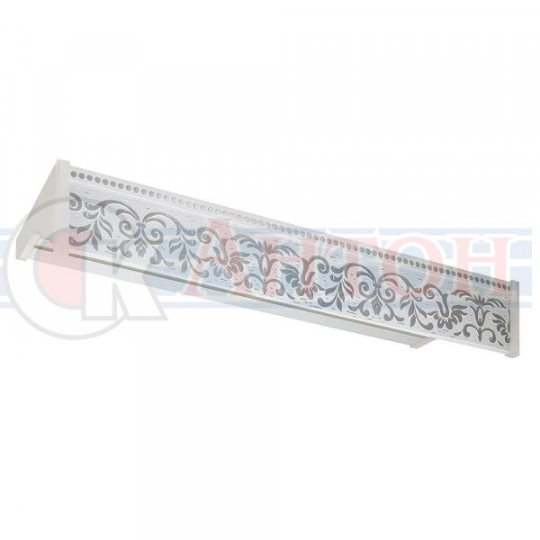 Карниз СМ3 Оливия 240см Хром с фигурными боковинами