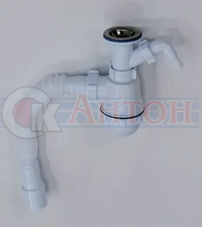 Сифон для мойки А2015 Ани Грот1 1/2с отв.с/м с г.тр.40х40/50