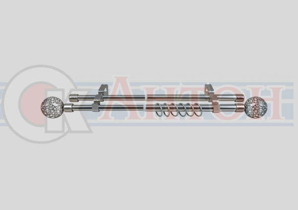 Карниз кован.раздвиж. d16/19мм 1,6-3,0м 2-х рядный серебро-мат. Ажур