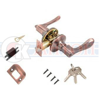 Ручка защелка 8531 ET AC медь ключ-фикс СТАНДАРТ