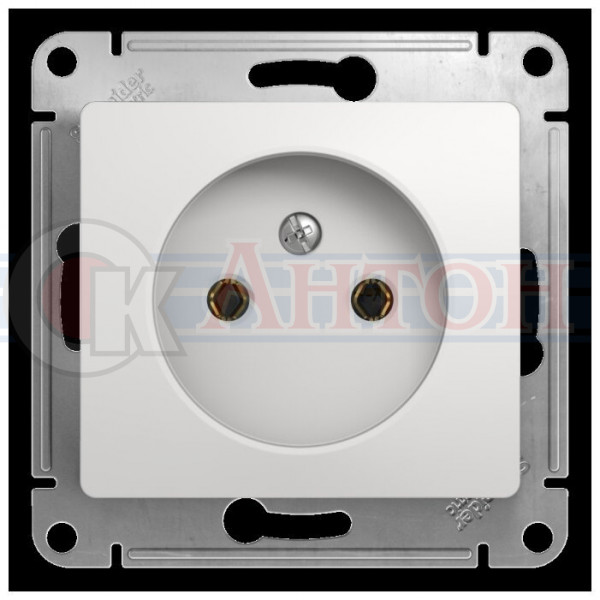 Розетка б/зк белая 2012400010  ГЛОССА