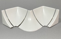 Набор комплектующих к плинтусу для столешницы Белый глянцевый