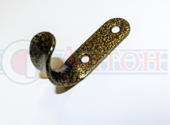 Крючок мебельный одинарный П Антик золото х 200 УФ