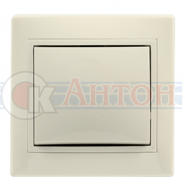 Выключатель 1-клав. 10А бежевый ВЕНЕРА