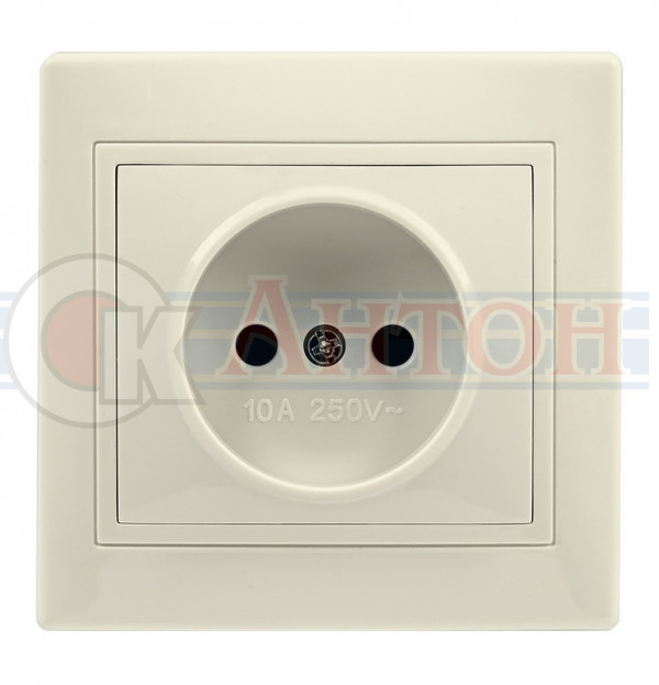 Розетка 1-м без з/к бежевая ВЕНЕРА