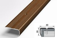 Порожки-угол 40*22мм (0,9) дуб медовый