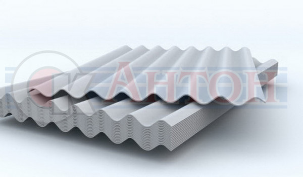 Шифер 8 волн 1,75 х 1,15 м ТУ  