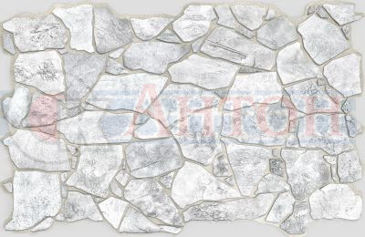 Панель ПВХ Камень "Дикий серый" 984х633мм (0,6228кв.м.).