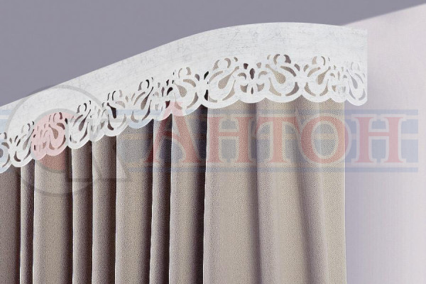 Карниз СМ3 Листея 300см Жемчуг с фигурными боковинами