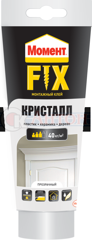 Клей Момент FIX Кристалл 185гр (12шт/уп)