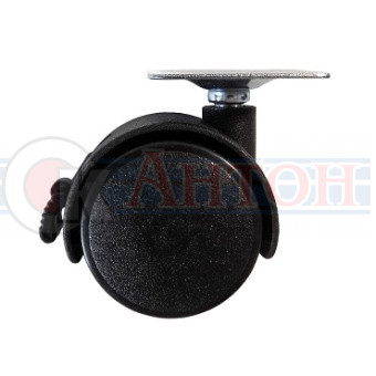 Опора колесная Ø 40мм 10.01.07 с пятой (площадкой д/креп.) с тормозом 