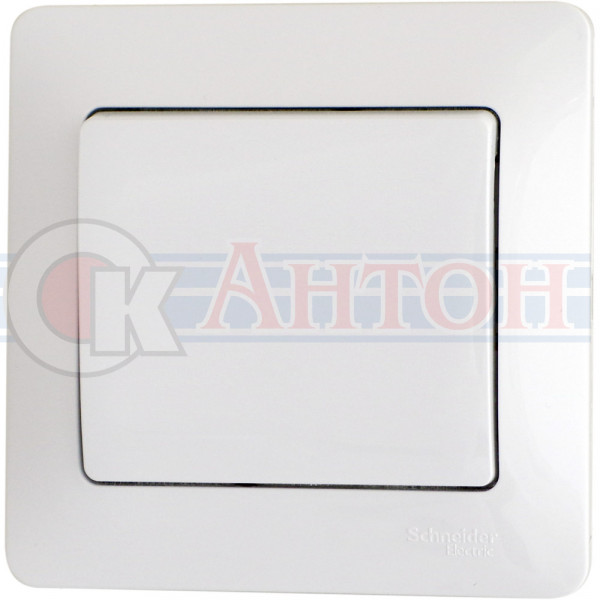 Выключатель 1-клав белый 2012400024 ГЛОССА в сборе