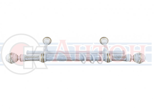 Карниз Валанс+У-шина 2,4м белое золото/патина