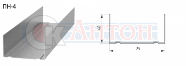 Профиль для гипсокартона 75/40мм 